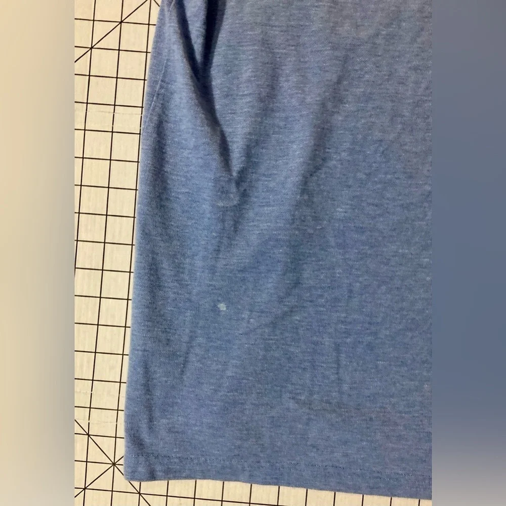 Banana Republic Men’s Size Large Blue Organic Cotton Pique Polo‎ Shirt